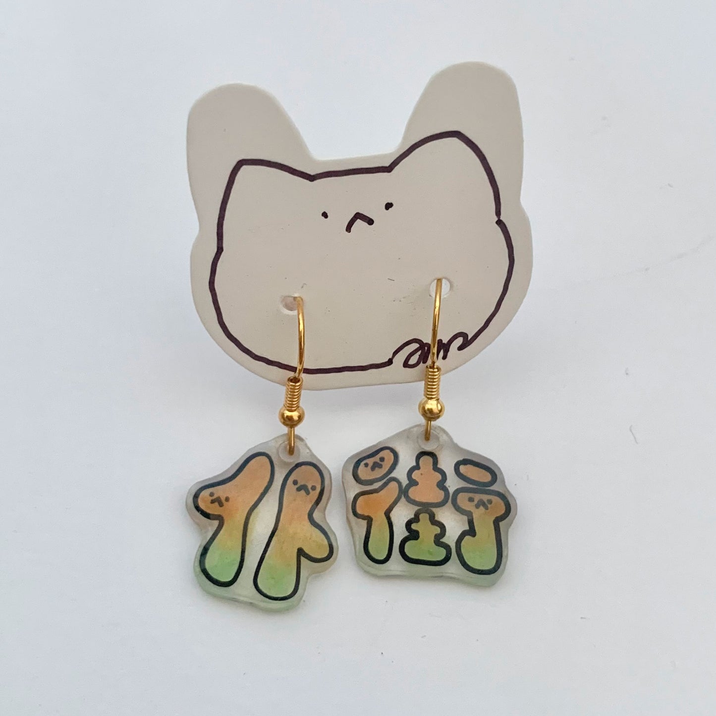 Cantonese E-mo Bad Word Earrings (PK) Rainbow