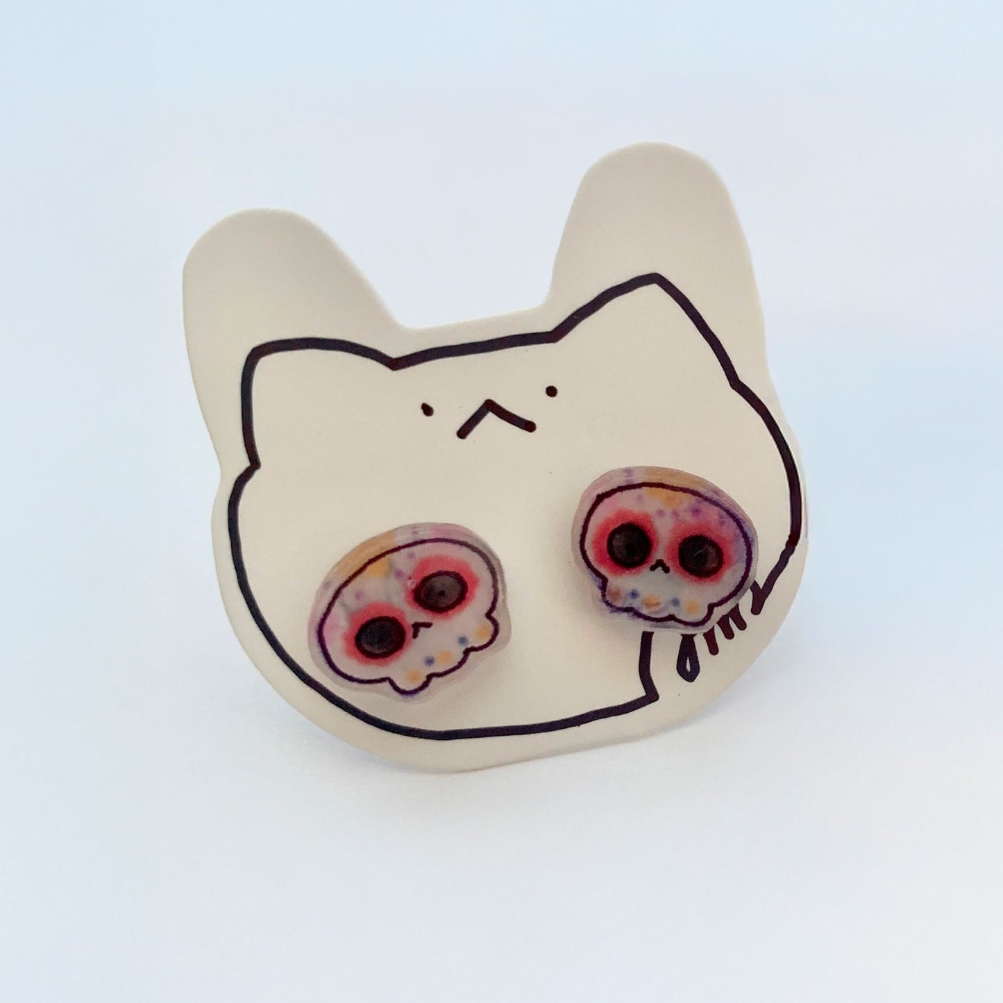 E-mo Skull Earrings (Blood)