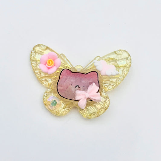 E-mo Cat Charm with Giant Butterfly