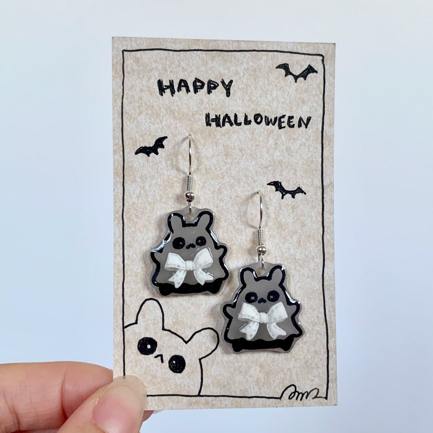 E-mo Ghosty Bunny Earrings