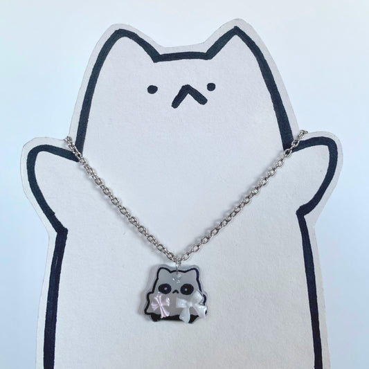 E-mo Ghosty Cat Necklace