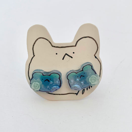 E-mo Bear Earrings (Blue)